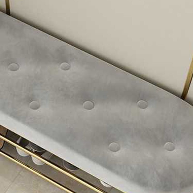 13.65-inch W Modern Entryway Bench Cushioned Metal Seating Bench Clearhalo 'Benches' 'Chairs & Seating' 'furn' 'furn_benches' 'Furniture' 'Living Room Furniture' 1200x1200_e8e5e6aa-1bc4-462d-b067-addef40bc58b