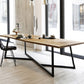 Rectangle Trestle Base Industrial Dining Table Solid Wood Fixed Table for Home Clearhalo ' dining_table' 'Dining Tables & Seating' 'Dining Tables' 'furn' 'furn_dining_table' 'Furniture' 'furniture_dining_table' 'Kitchen & Dining Furniture' 'kitchen&dining_furn' 'kitchen' 'kitchen_dining_table' 1200x1200_e8e66d9b-19de-4dab-b3d0-fb8f05e92558