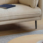 31.49" High Sofa Faux Leather Tuxedo Arm Sofa with Loose Back
