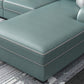 31.49" Tall Sectional Sofa Faux Leather/Linen Modular Sofa with Cushion Back Clearhalo 'furn' 'furn_sectionals' 'Furniture' 'Living Room Furniture' 'Sectionals' 1200x1200_e8e6b2f8-d19f-4dc3-a432-47152fcc2147