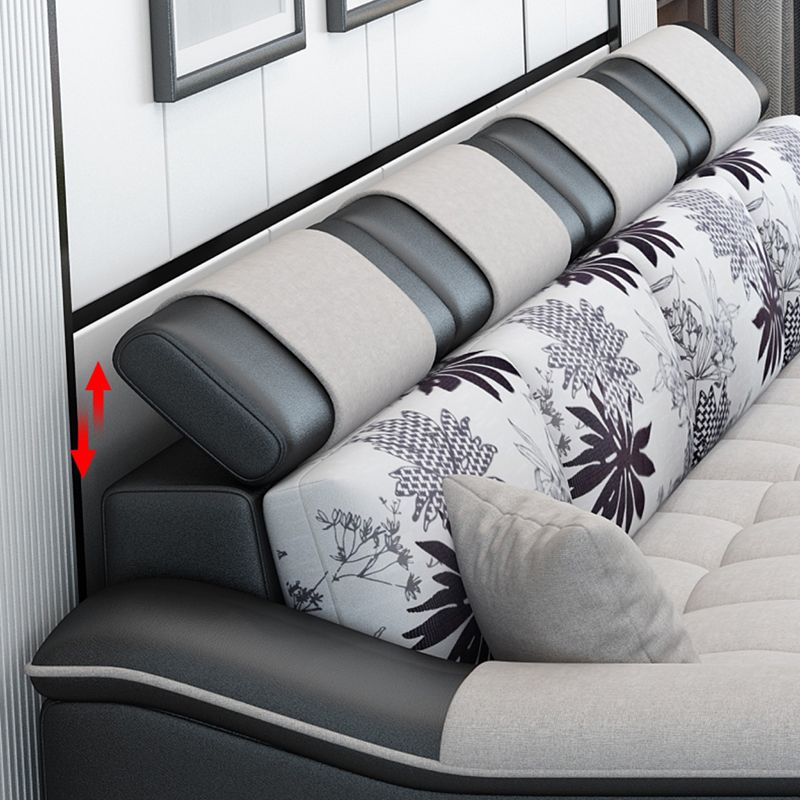 106.3"D x 57"W x 35.43"H Sloped Arm Sectionals, Modern High Back Sofa with Slipcovered Clearhalo 'furn' 'furn_sectionals' 'Furniture' 'furniture_sectionals' 'kitchen' 'kitchen_sectionals' 'Living Room Furniture' 'Sectionals' 1200x1200_e8e700bf-c81d-4b79-a9ef-1b4fd95880bc