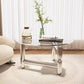 Table basse ronde en verre et acier, 3 pieds, 1 table basse simple