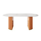 Glam Oval Shape White Dining Table Sintered Stone Standard Dining Table for Kitchen Clearhalo ' dining_table' 'Dining Tables & Seating' 'Dining Tables' 'furn' 'furn_dining_table' 'Furniture' 'furniture_dining_table' 'Kitchen & Dining Furniture' 'kitchen&dining_furn' 'kitchen' 'kitchen_dining_table' 1200x1200_e8e88070-b06b-4cbe-830e-8cde6a8bb65b