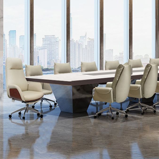 Modern No Arm Executive Chair Adjustable Height Managers Chair for Office Clearhalo 'furn' 'furn_office_chair' 'Furniture' 'Office Chairs' 'Office Furniture' 'office_chair' 1200x1200_e8e8de9e-7c76-4b9b-895e-28e5e77a36f5