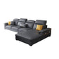Square Arm Grey Cushion Back Modern Storage Living Room Sofa Clearhalo 'furn' 'furn_sectionals' 'Furniture' 'furniture_sectionals' 'Living Room Furniture' 'Sectionals' 1200x1200_e8e964f0-9b81-4fdc-afe9-1bc5423bbe0c