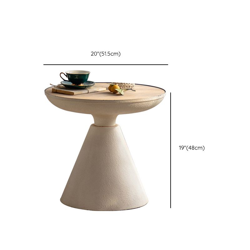 French Country Round End Table 18.9" Tall Pedestal Distressed Side Table Clearhalo 'Coffee & Accent Tables' 'End & Side Tables' 'end_side_tables' 'furn' 'furn_end_side_tables' 'Furniture' 'Living Room Furniture' 1200x1200_e8ea2897-a76f-41e4-a5e2-aca35ca79368