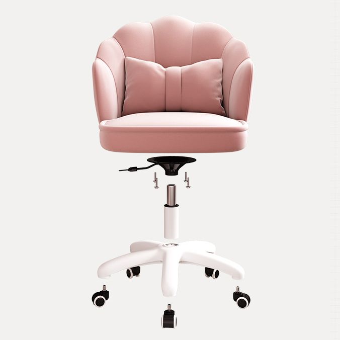 Mid Back Velvet Desk Chair Contemporary Armless Chair with Wheels Clearhalo 'furn' 'furn_office_chair' 'Furniture' 'furniture_office_chair' 'Office Chairs' 'Office Furniture' 'office_chair' 1200x1200_e8eb8947-0c3f-44bf-aeb7-b56dcd1c01bc