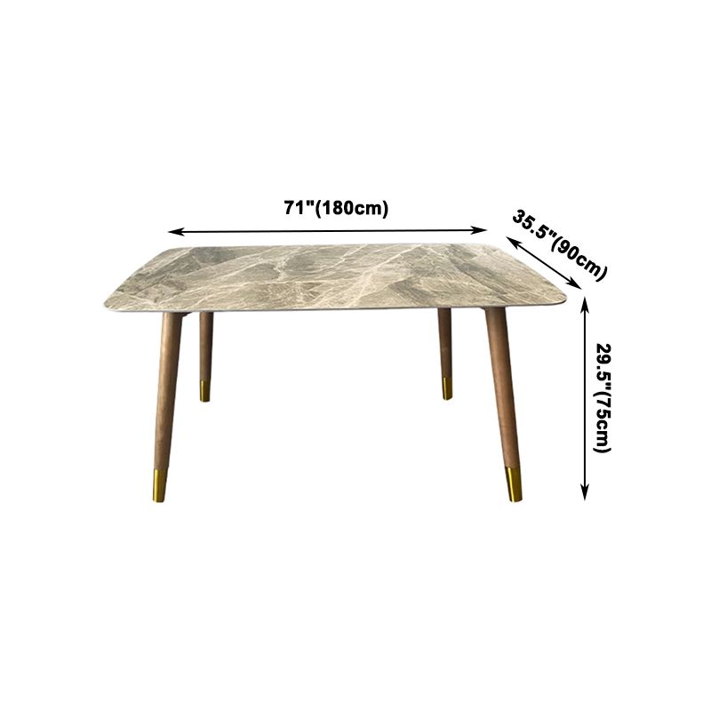 Solid Wood Contemporary Rectangular Table Sintered Stone Top Table with Wood Legs Clearhalo ' dining_table' 'Dining Tables & Seating' 'Dining Tables' 'furn' 'furn_dining_table' 'Furniture' 'furniture_dining_table' 'Kitchen & Dining Furniture' 'kitchen&dining_furn' 'kitchen' 'kitchen_dining_table' 1200x1200_e8eb8a0e-1f54-486f-8674-afd065460d22