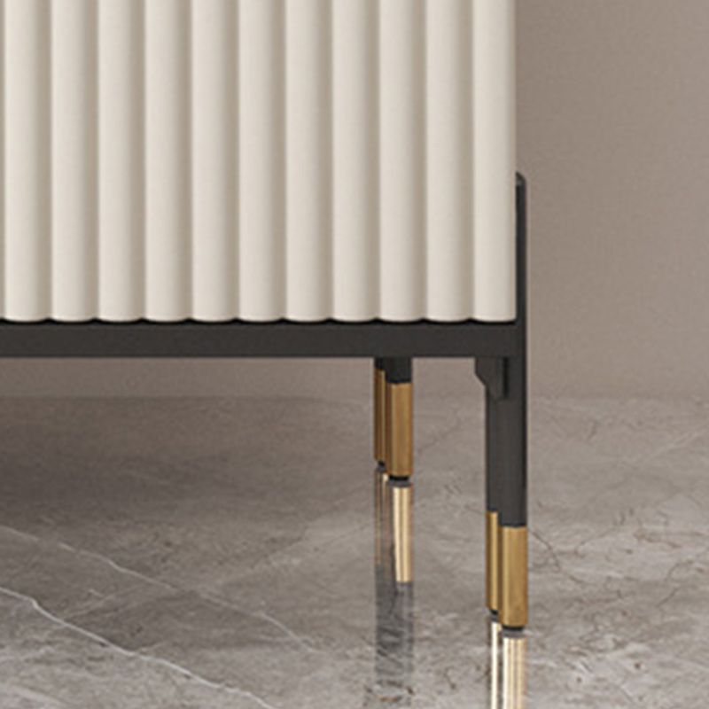 Portes modernes Deux tiroirs Pierre et buffet en bois d'ingénierie