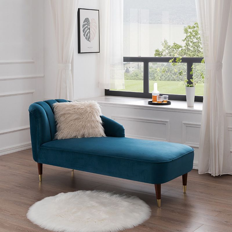 Solid Color Chaise Solid Wood Chaise Lounge Couch with One Armed