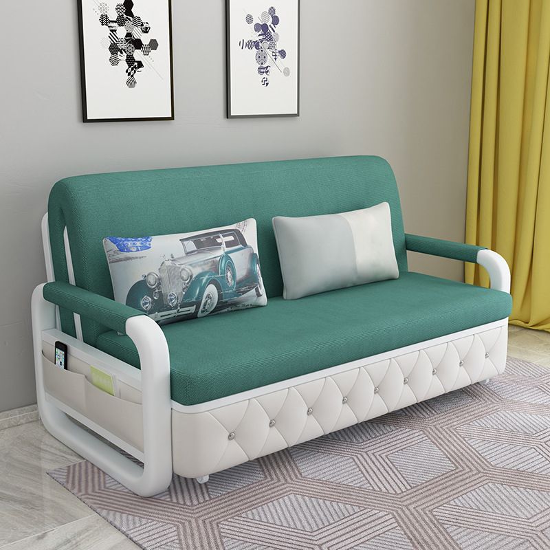 Contemporary Linen Square Arm Sofa Bed Foldable Standard Sofa for Living Room Clearhalo 'furn' 'furn_sofas' 'Furniture' 'furniture_sofas' 'Living Room Furniture' 'Sofa' 'sofas' 1200x1200_e8ee18e6-35a8-4096-979d-911dce0b4d3d