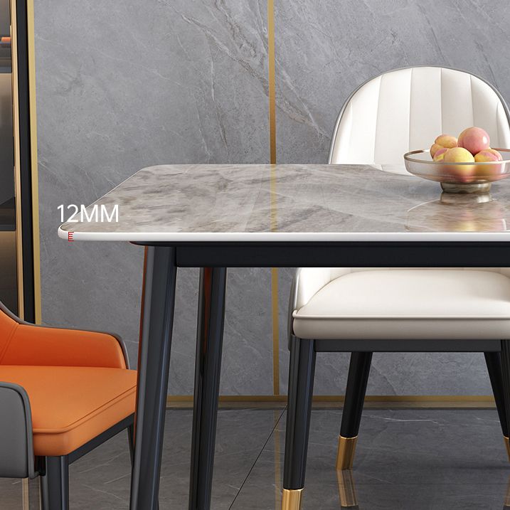 Rectangle Stone Dining Table Luxury Dining Table for Dining Room Clearhalo 'Dining Tables & Seating' 'Dining Tables' 'dining_table' 'furn' 'furn_dining_table' 'Furniture' 'Kitchen & Dining Furniture' 1200x1200_e8ee836d-339b-4c68-a918-5c847bcb1fed