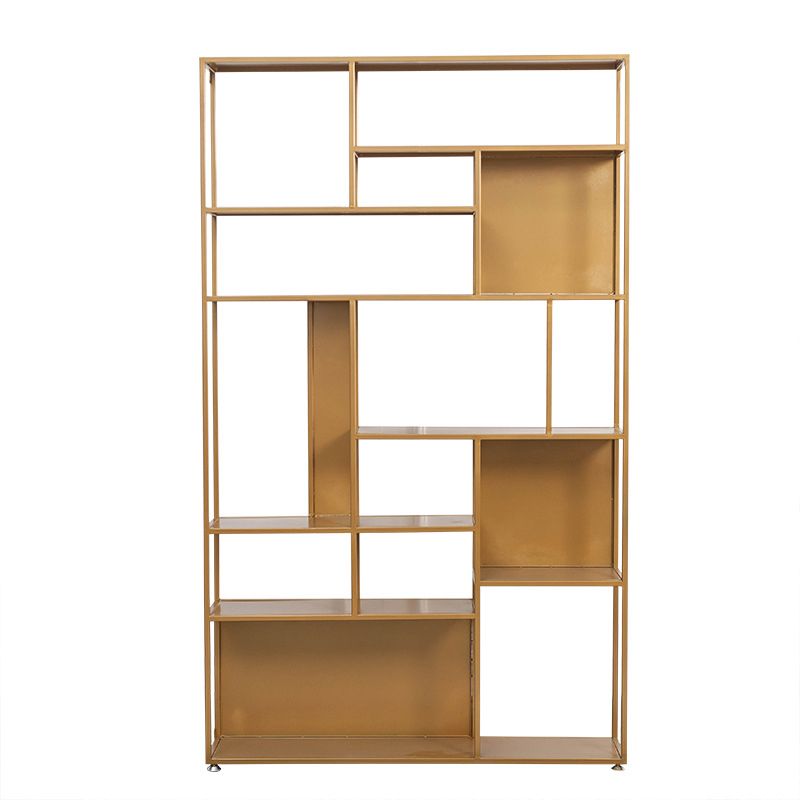 Glam Metal Book Shelf Etagere Shelf Bookcase for Study Room 78.7" H