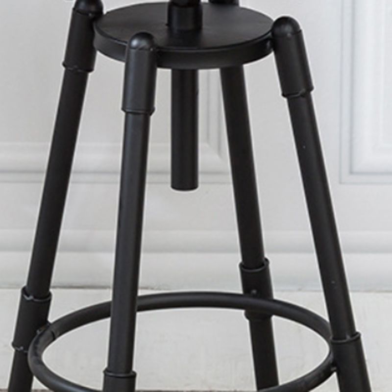 Tabouret de comptoir rotatif industriel sans bras, tabouret de Bar en fer avec pédale pour café