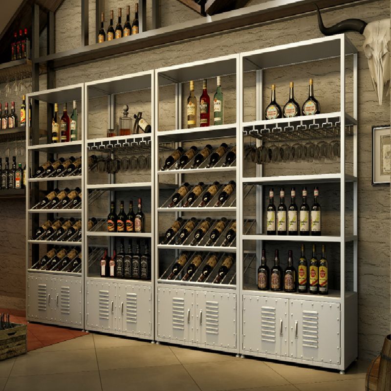 70.9 "H産業用自立型ボトルホルダー金属ボトルラック付き棚付き