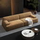 Contemporary Recessed Arm Sofa Tight Back Standard Sofa for Living Room