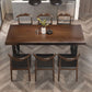 Industrial Dining Set 1/5/7 Pieces Rectangle Pine Wood Dining Table for Kitchen
