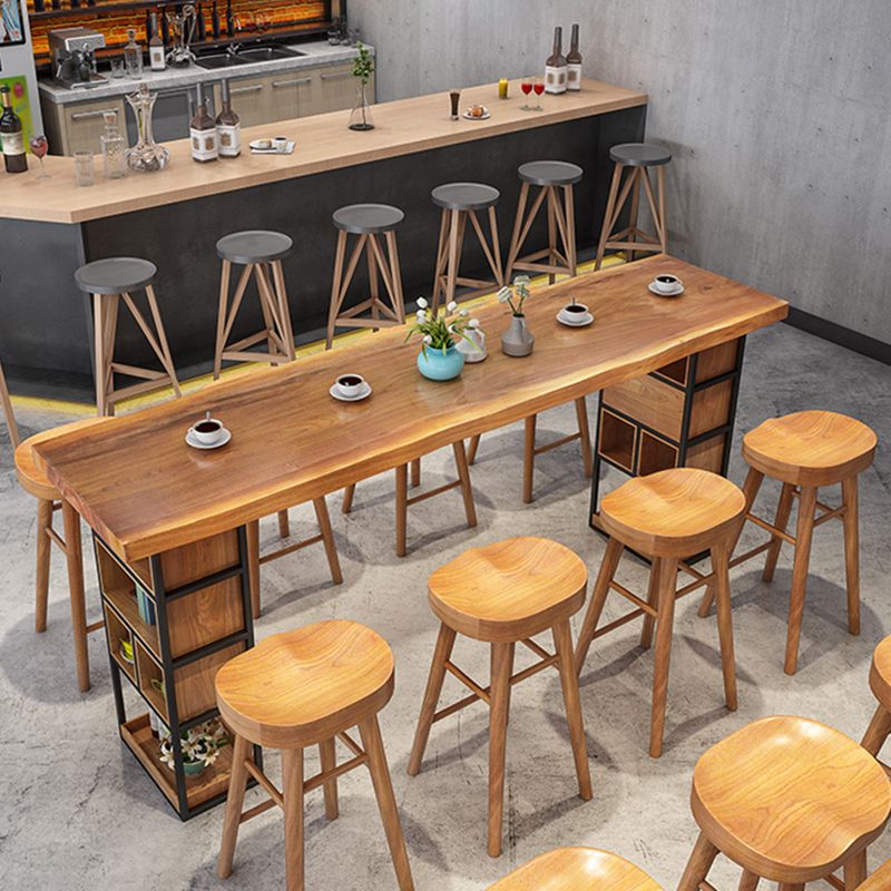 Modern 1/4/9 Pieces Bar Table Set Rectangle Pine Wood Counter Table with High Stools Clearhalo 'Bar Furniture' 'furn' 'furn_home_bar_bar_sets' 'Furniture' 'Home Bars & Bar Sets' 'home_bar_bar_sets' 'Kitchen & Dining Furniture' 1200x1200_e8f4549b-d1bd-492b-b1c3-084947782ebe
