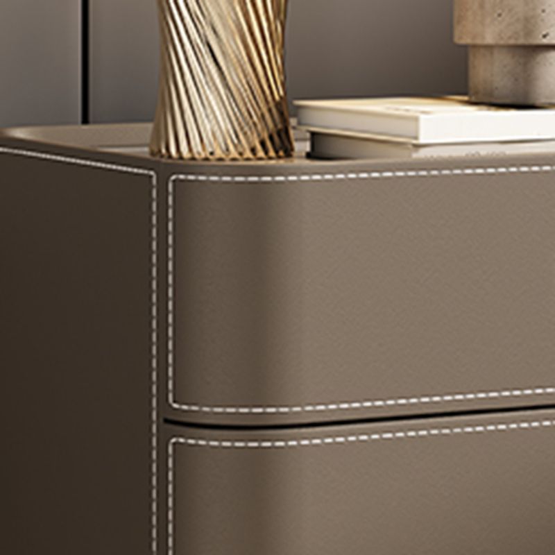 Glam Accent Table Table table de nuit en pierre avec 3 tiroirs