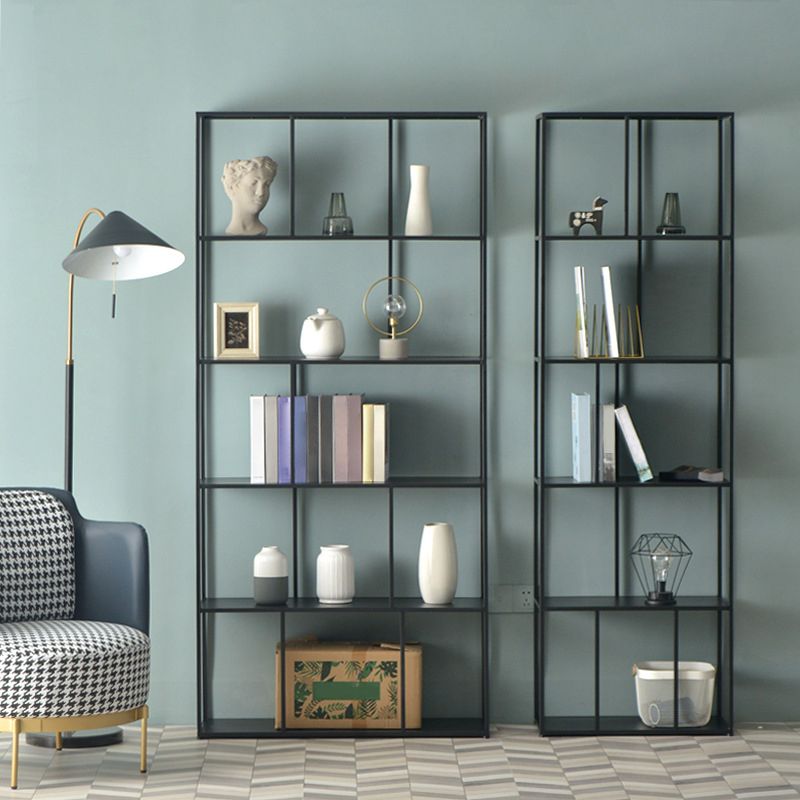 Modern Style Bookcase Open Back Metal Bookshelf for Home Office Clearhalo 'Bookcases' 'furn' 'furn_bookcases' 'Furniture' 'Office Furniture' 1200x1200_e8f5d830-d122-48aa-842b-6c9346bb6c26