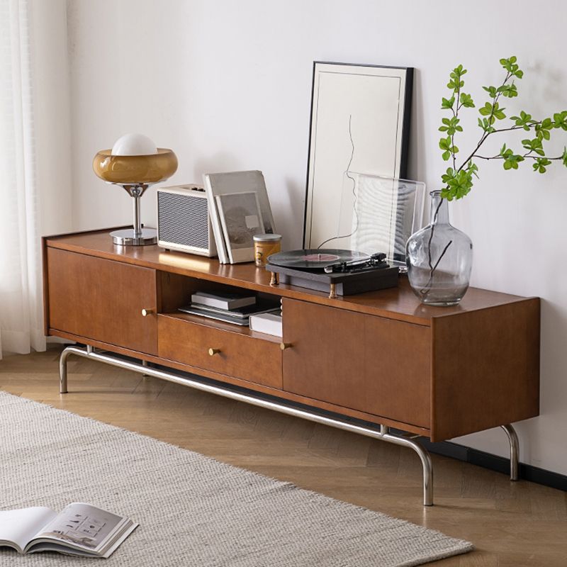 Modern TV Console Solid Wood Media Console TV Stand with Drawer Clearhalo 'furn' 'furn_tv_stands_entertainment_centers' 'Furniture' 'Living Room Furniture' 'TV Stands & Entertainment Centers' 'TV Stands & Media Storage Furniture' 'tv_stands_entertainment_centers' 1200x1200_e8f610bc-be53-4054-8cb5-09c5f48eebf2