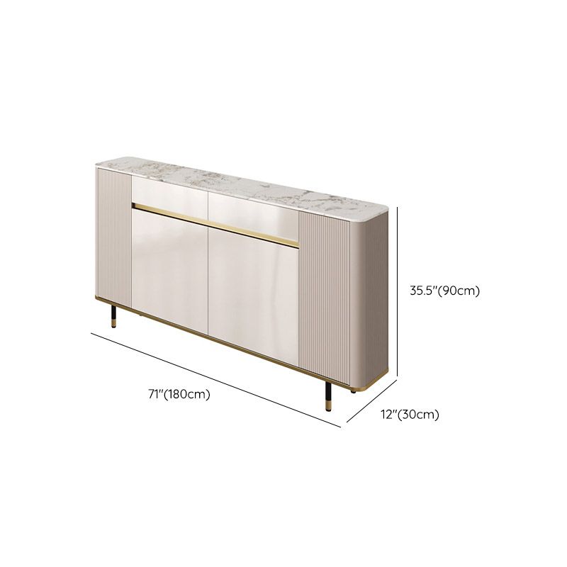 Glamstil Stone Top Sideboard Engineered Wood Side Board für Wohnzimmer