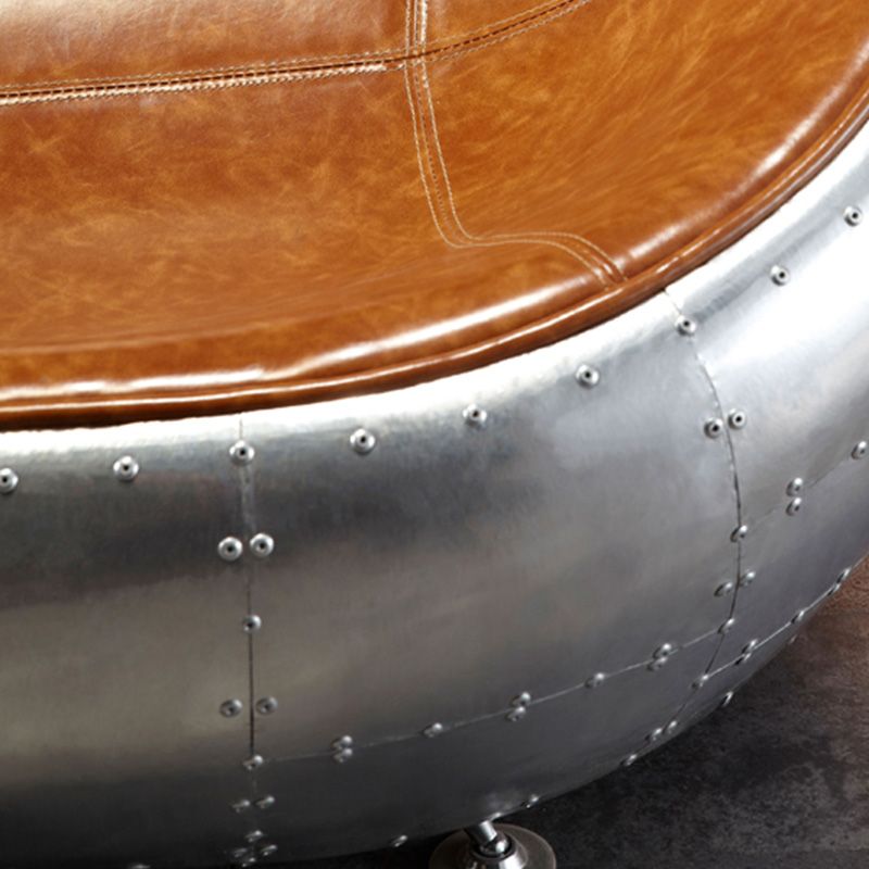 Estilo contemporáneo Sofá de cuero genuino asientos en marrón