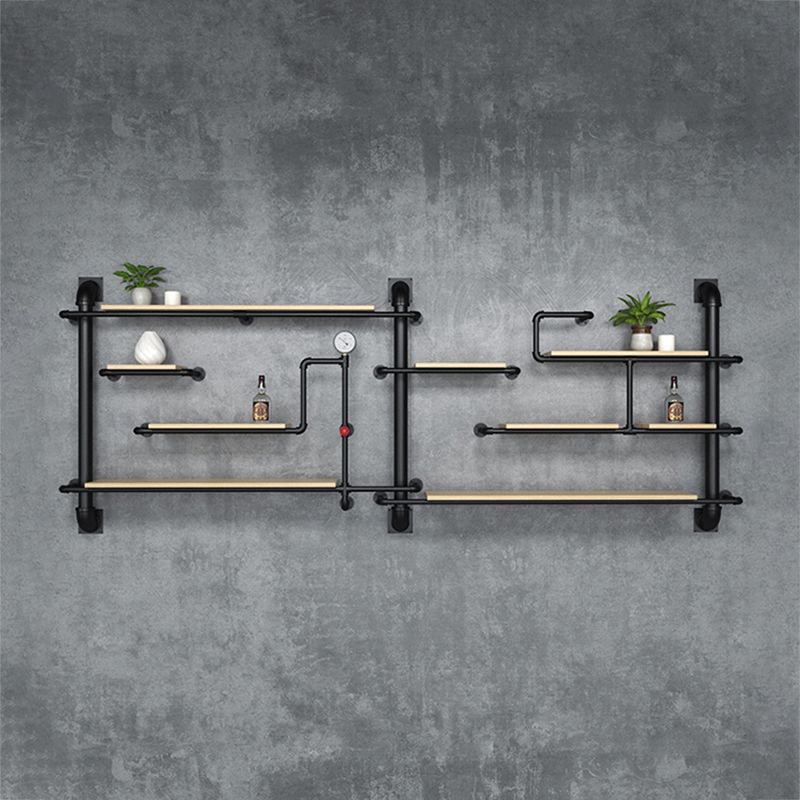 Metal Floating Bookcase Industrial Style Wall Mounted Closed Back Shelf Clearhalo 'Bookcases' 'furn' 'furn_bookcases' 'Furniture' 'furniture_bookcases' 'kitchen' 'kitchen_bookcases' 'Living Room Furniture' 'Office Furniture' 1200x1200_e8f84f0d-de7a-449e-9faf-15155df416e0