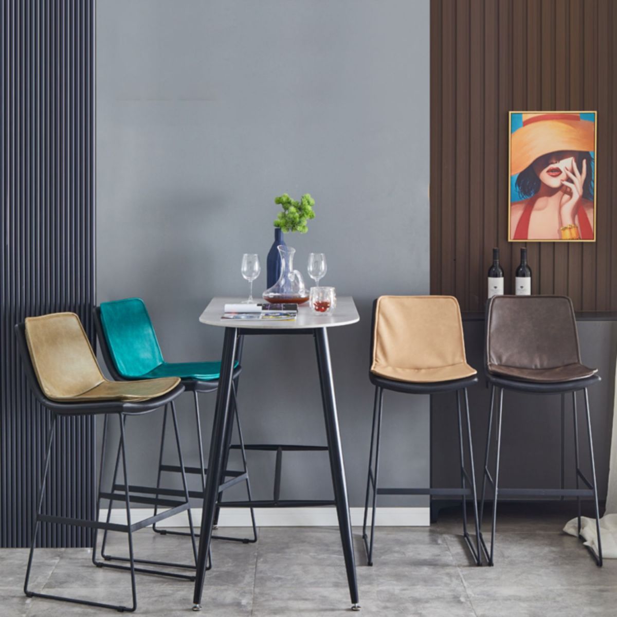 Modern Upholstered Low Back Armless Bar Stools with Metal Base Clearhalo 'Bar Furniture' 'Bar Stools' 'bar_stools' 'furn' 'furn_bar_stools' 'Furniture' 'Kitchen & Dining Furniture' 1200x1200_e8f86d4a-f2b5-4f81-8415-8a5917e7e7ad