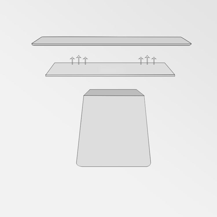 Minimalist Style Dining Table with White Fixed Table and Pedestal Base for Home Use Clearhalo 'Dining Room Sets' 'Dining Tables & Seating' 'dining_room_set' 'furn' 'furn_dining_room_set' 'Furniture' 'furniture_dining_room_set' 'Kitchen & Dining Furniture' 'kitchen&dining_furn' 'kitchen' 1200x1200_e8f9b592-b47e-49e2-a05d-d2a627329ad6