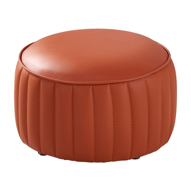 Couleur de pouf contemporain en faux cuir