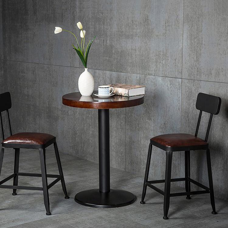 Industrial Armless Counter Stool Iron Cafe Bar Stool with Leather Cushion and Pedal Clearhalo 'Bar Furniture' 'Bar Stools' 'bar_stools' 'furn' 'furn_bar_stools' 'Furniture' 'furniture_bar_stools' 'Kitchen & Dining Furniture' 1200x1200_e8fb3d95-cbca-461c-825c-67ca12b188c0