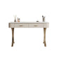 Glam Makeup Vanity Desk Table Stone Top Dressing Table with Drawer