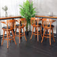 Industrial 1/2/3 Pieces Round Bar Table Set Solid Wood Bar Table Set for Home Use