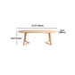 Stile moderno Oval Natural Desk Office Home Office Scriva da scrittura in legno