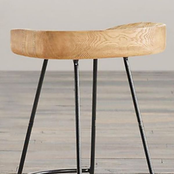 Saddle Seat Coffee Shop Bar & Counter Stool Modern Wood and Metal Dining Stool Clearhalo 'Bar Furniture' 'Bar Stools' 'bar_stools' 'furn' 'furn_bar_stools' 'Furniture' 'Kitchen & Dining Furniture' 1200x1200_e8fde85e-a2bb-4af1-8e1c-80f9b5f494a4