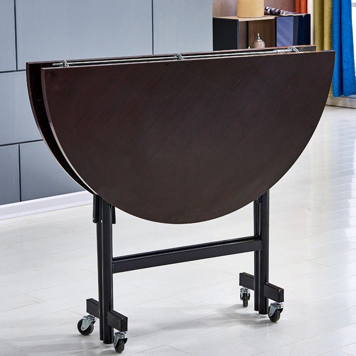 Mid-Century MDF Kitchen Dining Table Round Shape Standard Dining Table with Double Pedestal Base Clearhalo ' dining_table' 'Dining Tables & Seating' 'Dining Tables' 'furn' 'furn_dining_table' 'Furniture' 'furniture_dining_table' 'Kitchen & Dining Furniture' 'kitchen&dining_furn' 'kitchen' 'kitchen_dining_table' 1200x1200_e8fe66fc-86c8-4f26-a6f1-a3188bf6878e
