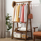 Solid Wooden Coat Rack Shelf Storage and Hanging Rail Coat Hanger Clearhalo 'Entry & Mudroom Furniture' 'furn' 'furn_hall_tree_coat_racks' 'Furniture' 'Hall Trees & Coat Racks' 'hall_tree_coat_racks' 1200x1200_e8fe953c-bcc8-4565-8f6a-c1a29e6ac694