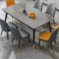 Industrial Style Home Sintered Stone Dining Table Rectangle Table with 4 Legs Carbon Steel Base Clearhalo ' dining_table' 'Dining Tables & Seating' 'Dining Tables' 'furn' 'furn_dining_table' 'Furniture' 'furniture_dining_table' 'Kitchen & Dining Furniture' 'kitchen&dining_furn' 'kitchen' 'kitchen_dining_table' 1200x1200_e9005f61-5ddb-4250-aec7-a8acdbcf7307
