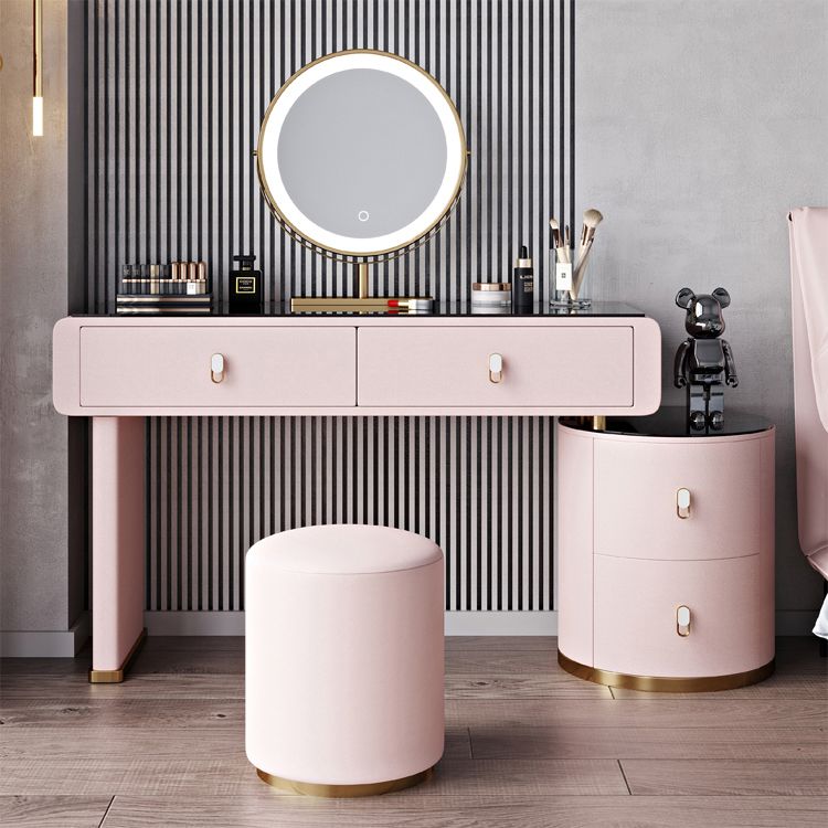 Light Glass Top Makeup Vanity Desk Storage Box Makeup Vanity Set Clearhalo 'Bedroom Furniture' 'furn' 'furn_makeup_vanities' 'Furniture' 'Makeup Vanities' 'makeup_vanities' 1200x1200_e901c579-3804-48bb-953a-58cb3c1b99b5