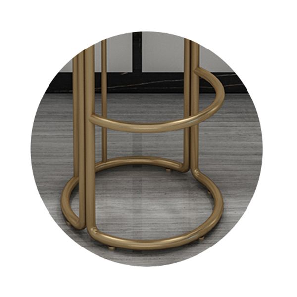 Glam Armless Backrest Counter Stool Iron Restaurant Bar Stool with Cushion and Pedal Clearhalo 'Bar Furniture' 'Bar Stools' 'bar_stools' 'furn' 'furn_bar_stools' 'Furniture' 'Kitchen & Dining Furniture' 1200x1200_e901d525-8cda-43c6-b921-b92c7d7b3ce6