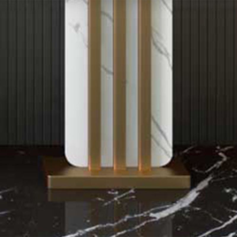 Rectangle Console Accent Table with Scratch Resistant Stone for Hall