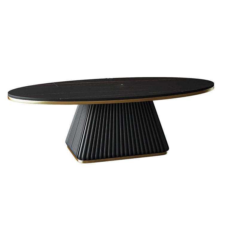 Glam Metal and Slate Cocktail Table Pedestal Coffee Table for Living Room Clearhalo 'Coffee & Accent Tables' 'Coffee Tables' 'coffee_tables' 'furn' 'furn_coffee_tables' 'Furniture' 'Living Room Furniture' 1200x1200_e9048f45-9b8d-4764-96c4-2e664ce8d298