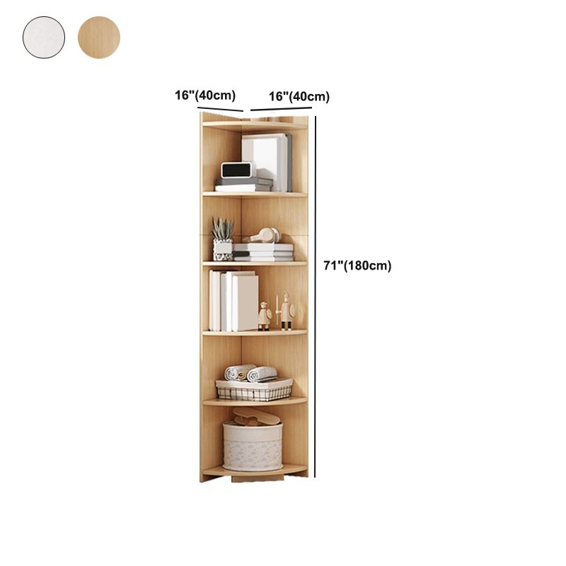 Triángulo de madera acento cofre con estantes cofre contemporáneo