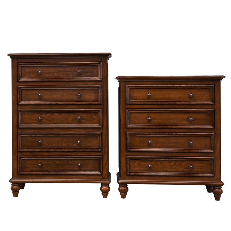 Commode traditionnelle en bois massif en bois massif avec tiroirs 3/4/7
