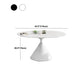 Round Sintered Stone Dining Table Modern Turntable Furniture with Pedestal Base