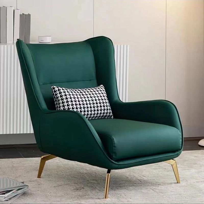 28.34" Wide Faux Leather Armchair Arms Included Chair with Pillow Back Clearhalo 'Accent Chairs' 'accent_chairs' 'Chairs & Seating' 'furn' 'furn_accent_chairs' 'Furniture' 'Living Room Furniture' 1200x1200_e9080409-8fdb-4dfd-bad7-d849b17e903b