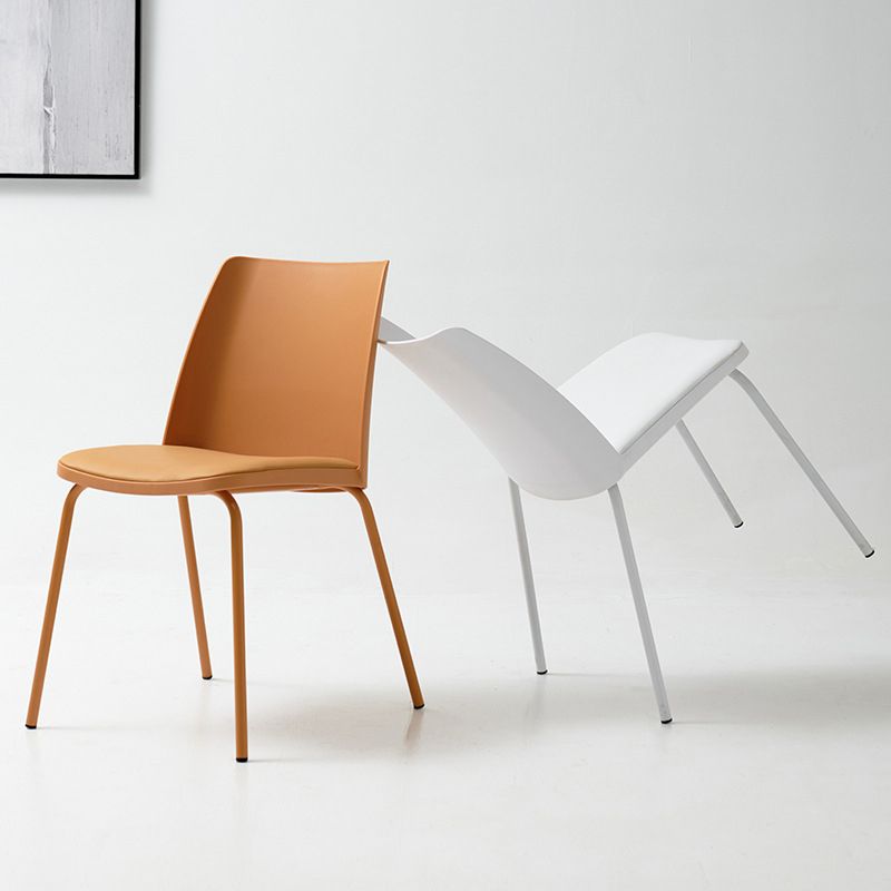 Contemporary Kitchen Dining Side Chair Home Metal Legs Chair Clearhalo 'Dining Chairs' 'Dining Tables & Seating' 'dining_chair' 'furn' 'furn_dining_chair' 'Furniture' 'Kitchen & Dining Furniture' 1200x1200_e90810b2-61d0-45c1-be20-6743a68bd77a