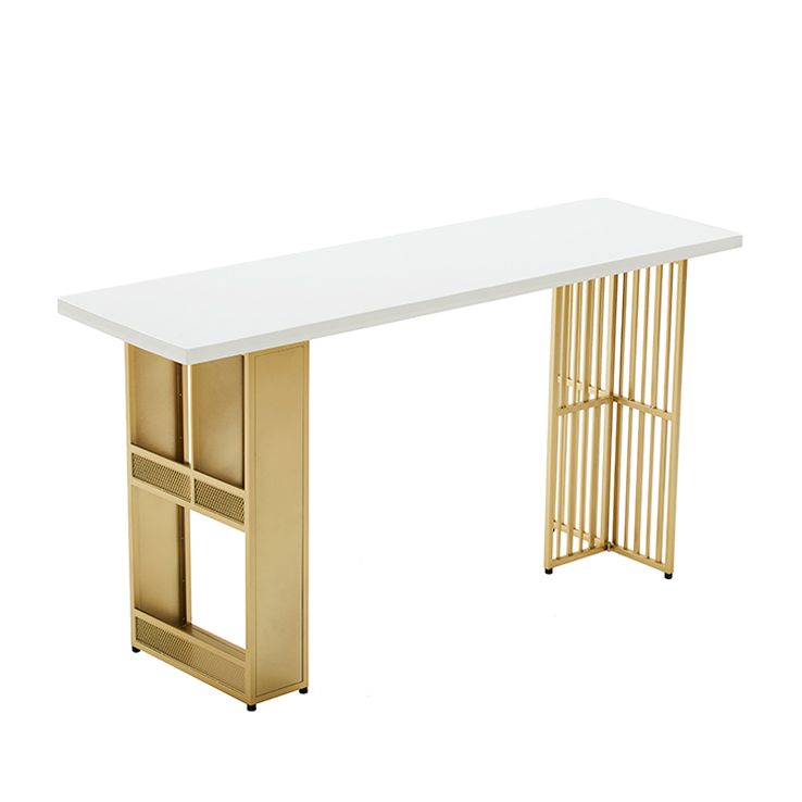 Tavolino da pranzo accento per bistrot di stoccaggio contemporaneo in legno e in metallo