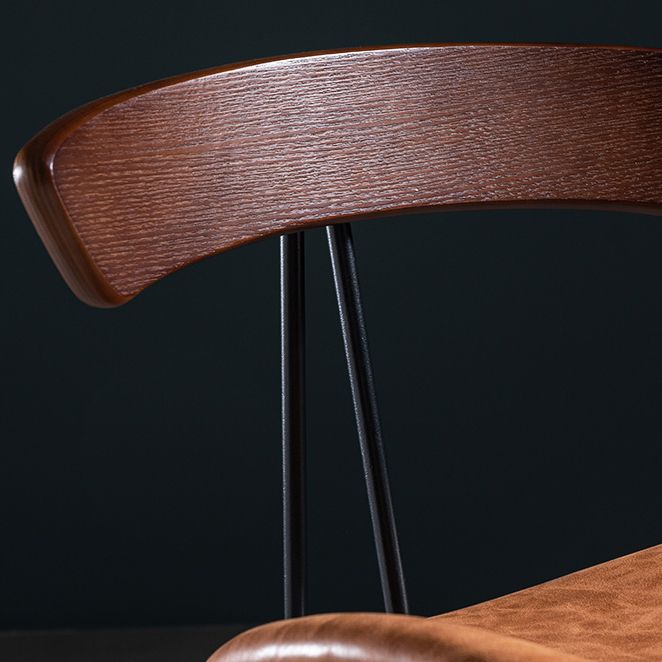 Industrial Leather Bristol Stool Matte Finish Footrest Low Back Barstool Clearhalo 'Bar Furniture' 'Bar Stools' 'bar_stools' 'furn' 'furn_bar_stools' 'Furniture' 'furniture_bar_stools' 'Kitchen & Dining Furniture' 1200x1200_e90959a5-802c-49da-b5d7-e27f68e1364e